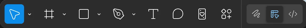 Figma bottom toolbar